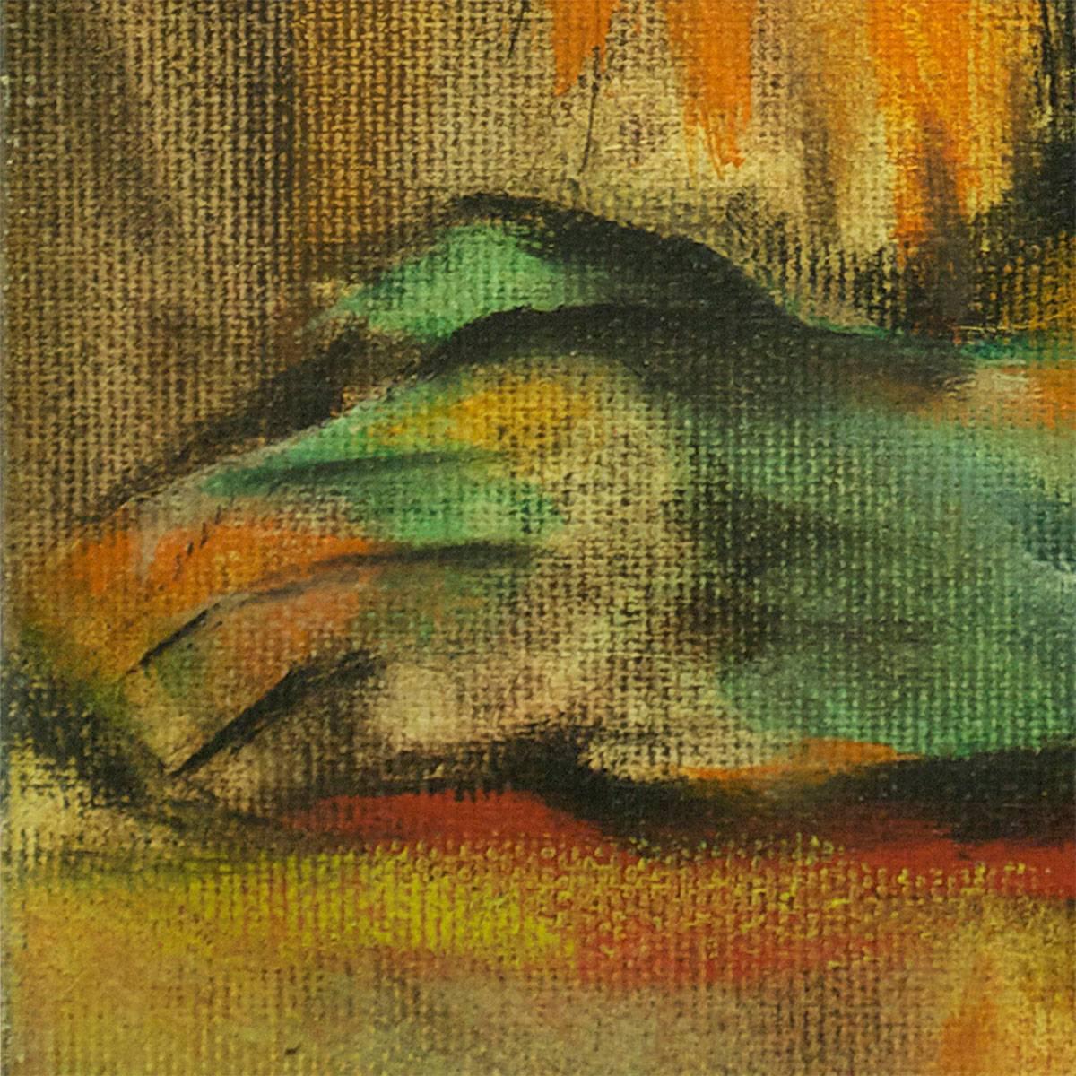 I cabalisti, i rabbini hassidici Judaica Pittura modernista colorata - Painting American Modern di Joseph Wolins