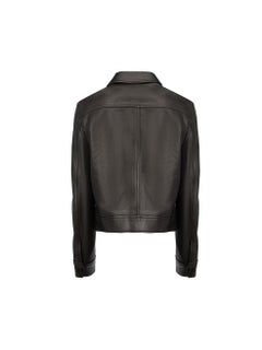 Joseph - Giacca in pelle nera Joanne Satiny da donna