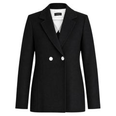 Chaqueta contemporánea de lana y cachemira negra para mujer Joseph, talla UK12