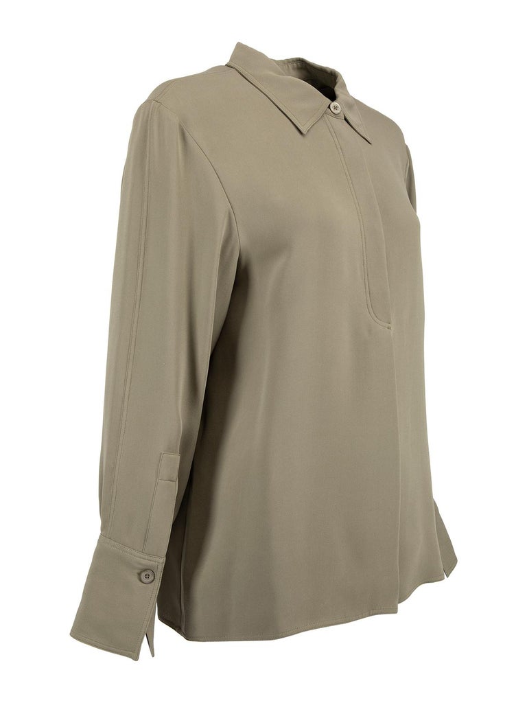 Joseph Women's Khaki Button Up Shirt For Sale at 1stDibs