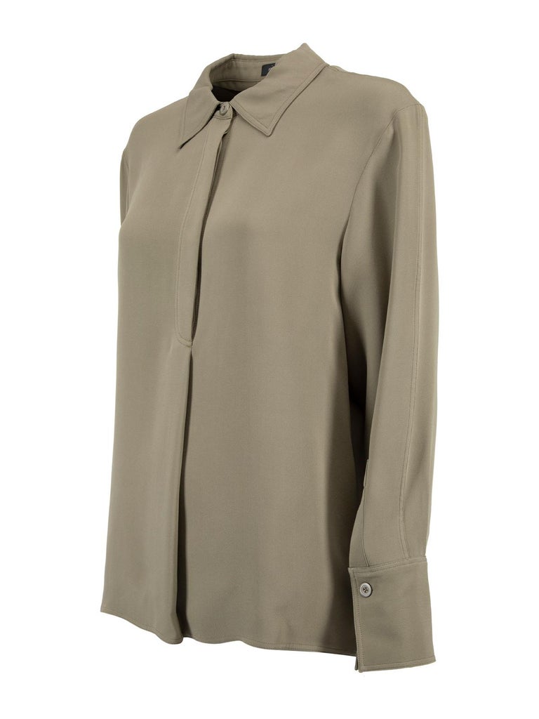 Joseph Women's Khaki Button Up Shirt For Sale at 1stDibs