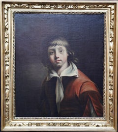 Antique Portrait of a Young Boy - British art 1780 Old Master male portrait oil painting