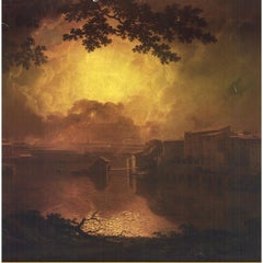 Joseph Wright 'Firework Display at the Castel S. Angelo in Rome' 1996 Lithograph