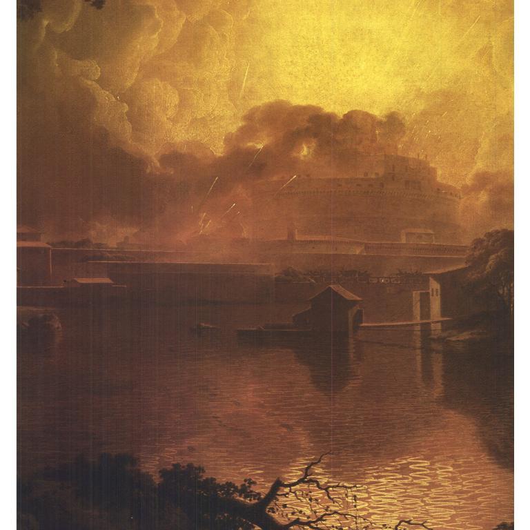 Lithographie de Joseph Wright, Castel S. Angelo à Rome, 1996 en vente 2