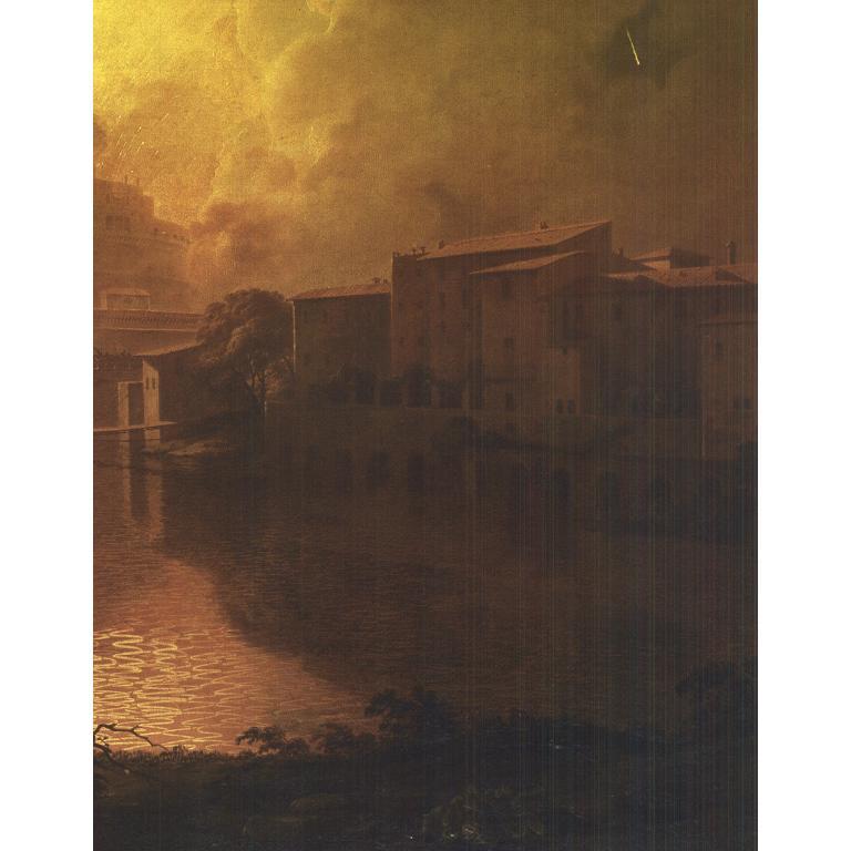 Lithographie de Joseph Wright, Castel S. Angelo à Rome, 1996 en vente 3