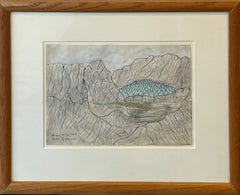 "Andes Mountains Peru South America, " Joseph Yoakum, Black Folk Art Landscape