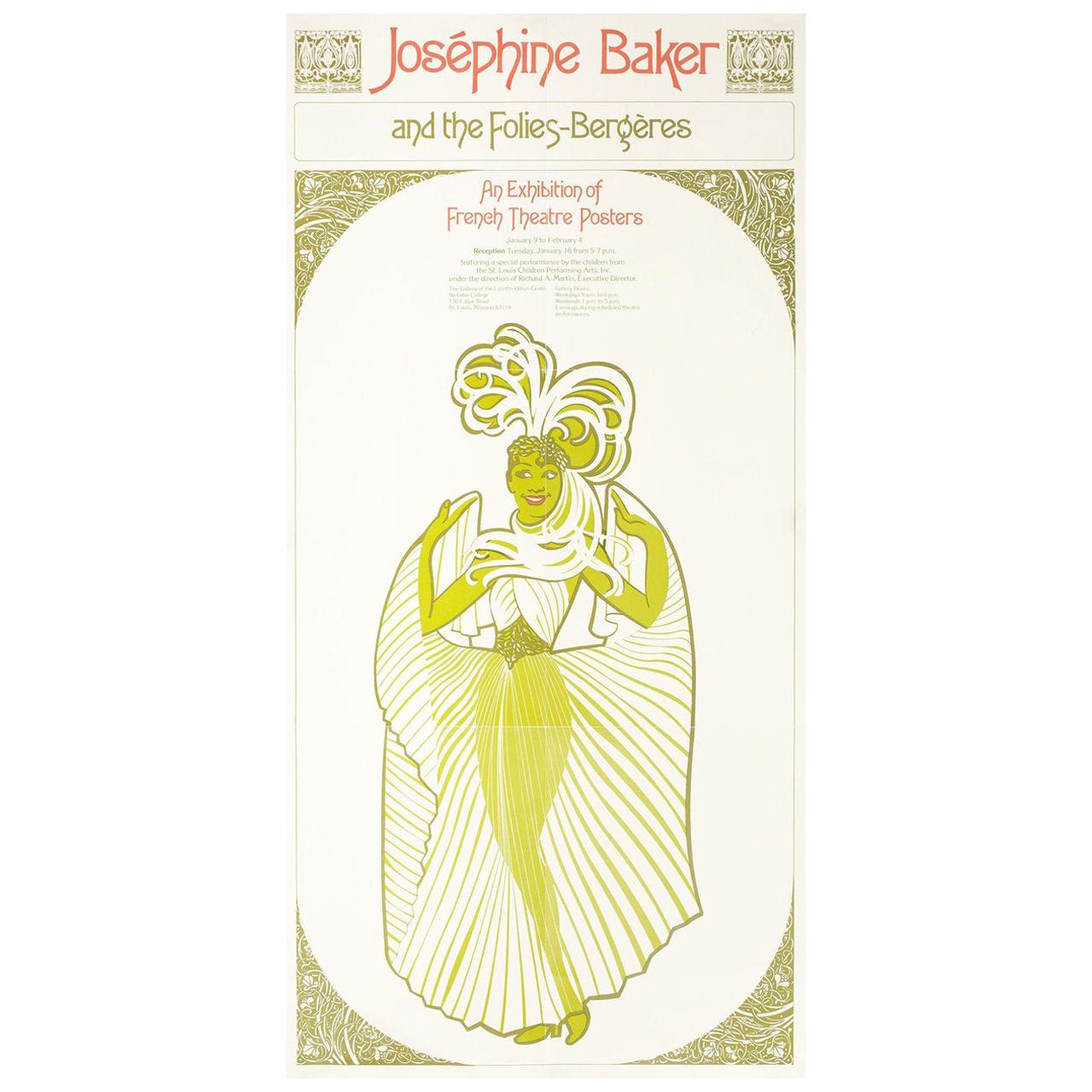 "Josephine Baker and the Folies Bergères" 1970s U.S. Exhibition Poster