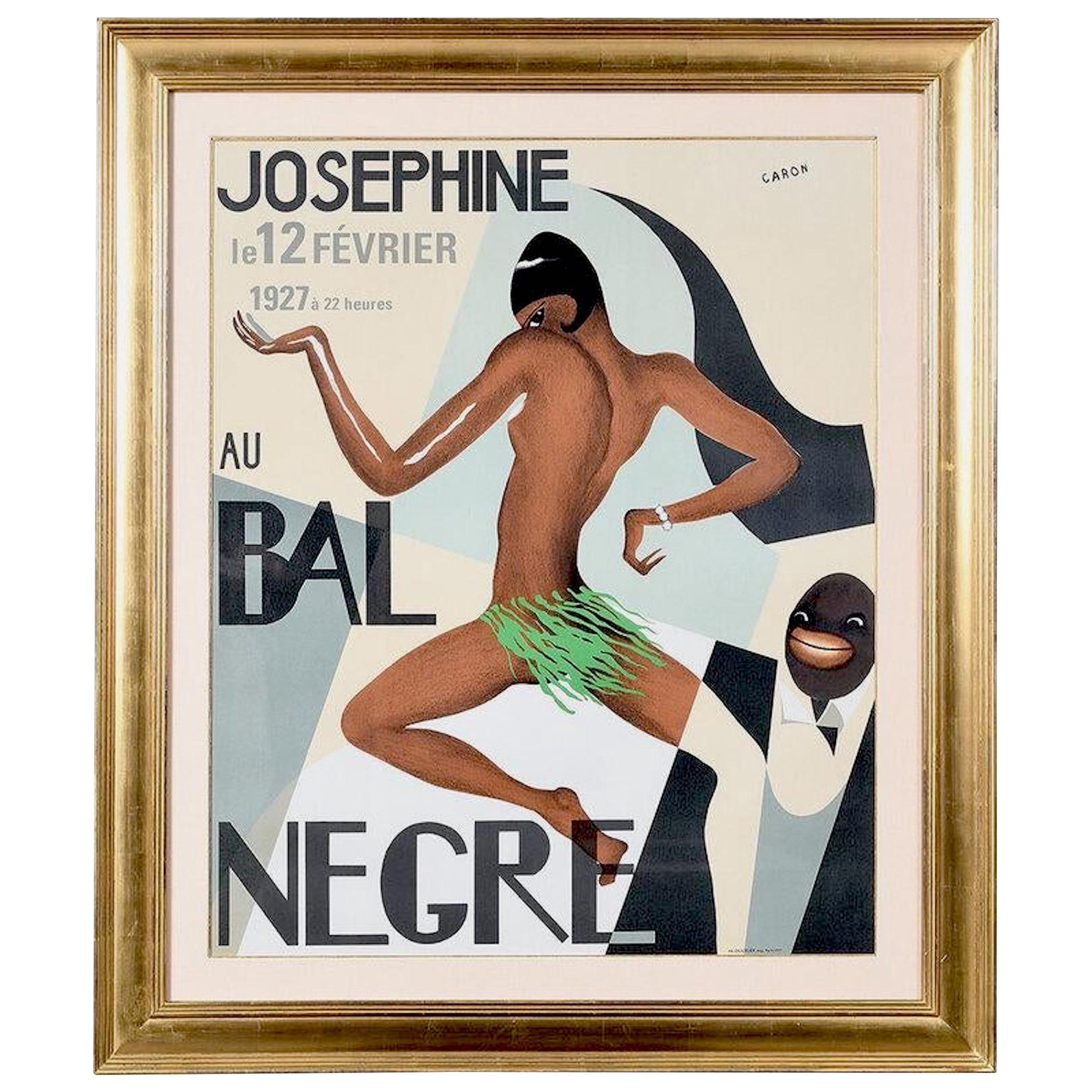 Josephine Baker Color Lithograph Poster, "Au Bal Negre"