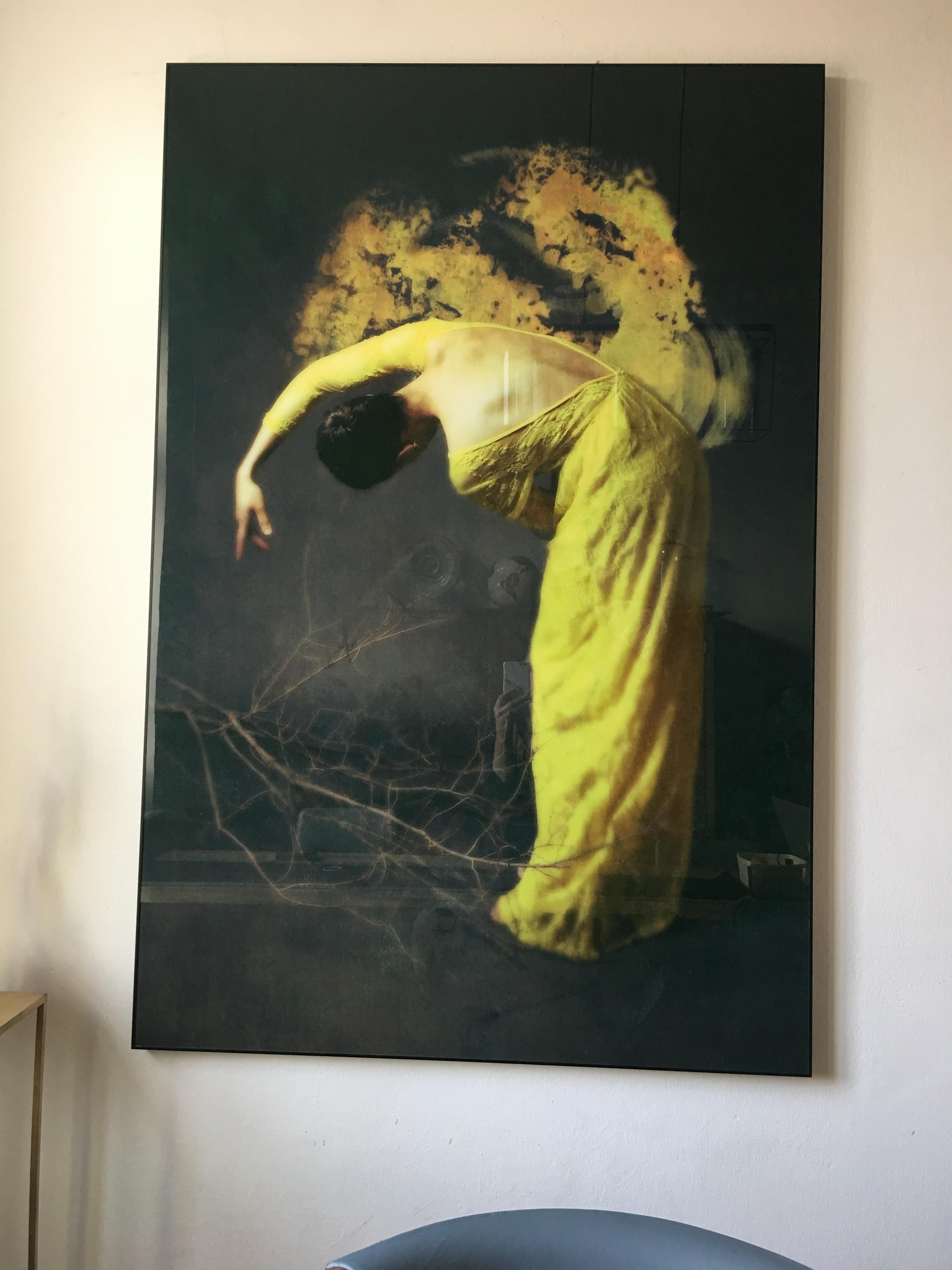 Desolate Amber by Jo Cardin - Contemporary Figurative photography on Diasec  - Black Figurative Photograph by Josephine Cardin