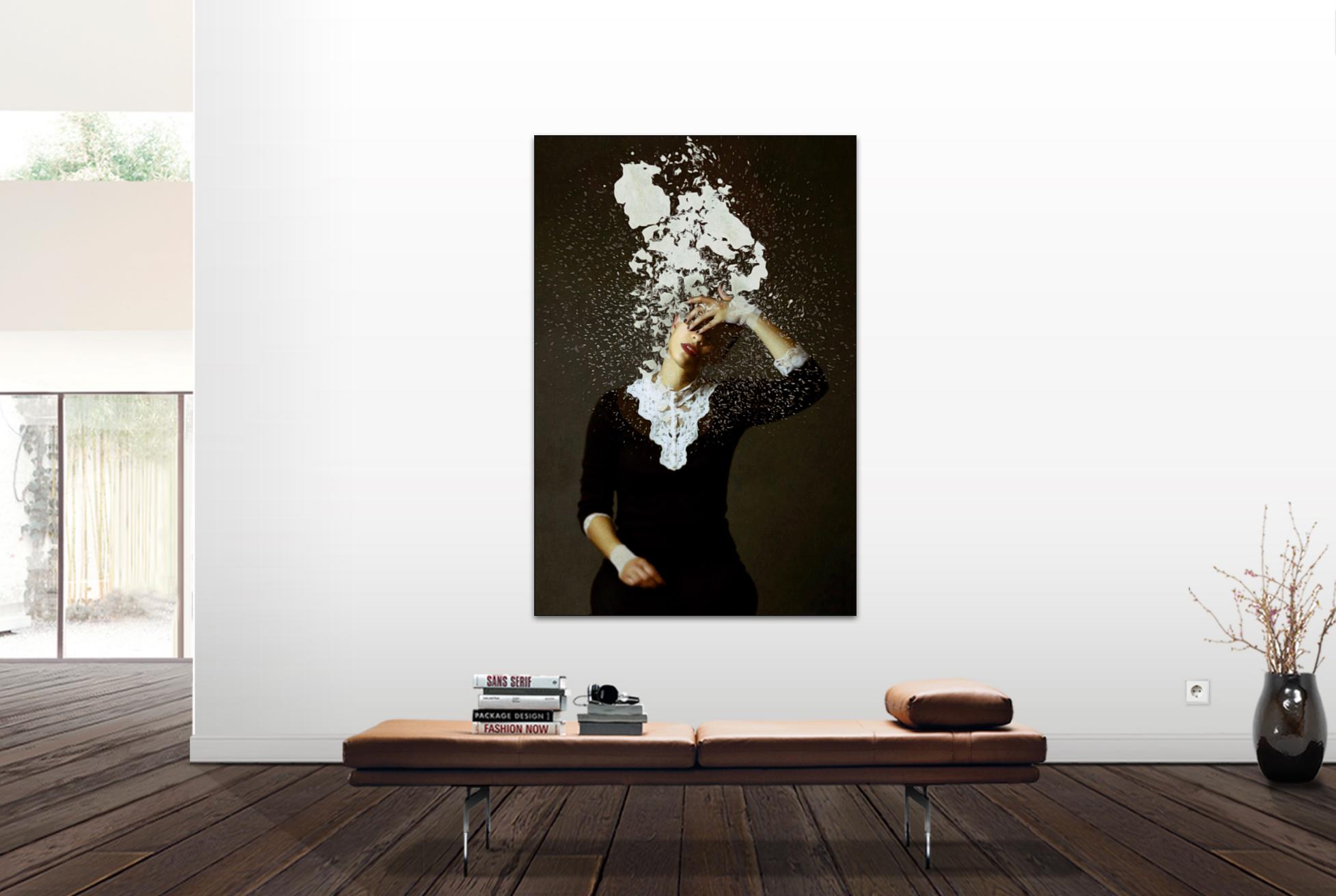 Whitewash - Diasec Contemporary, abstract, Figurative photography portrait  - Photograph by Josephine Cardin