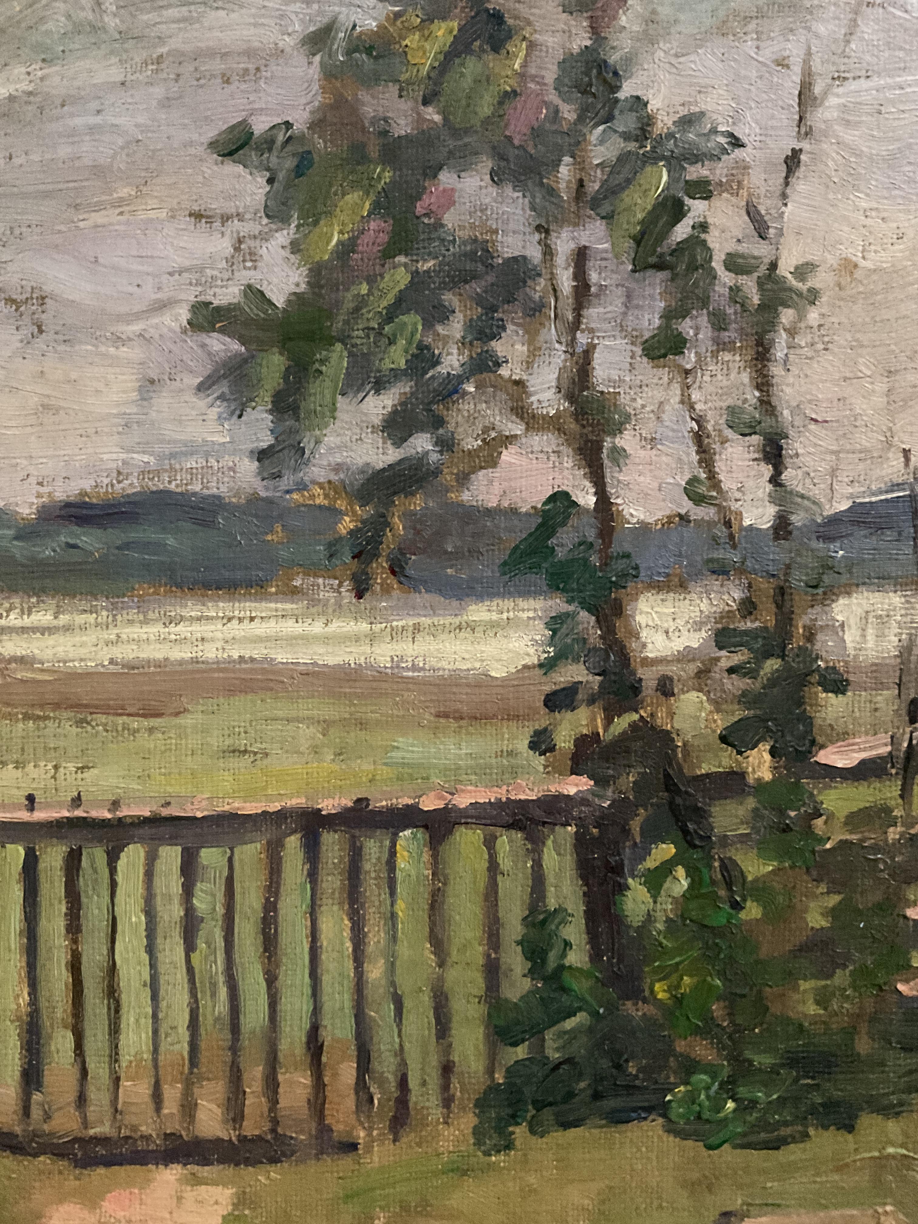 American Impressionist Landscape Painting, JG Cochrane - St Lawrence River Scene For Sale 2