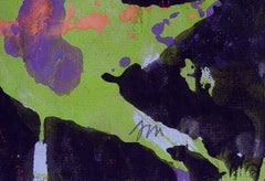 Josephine Mahaffey Vintage Abstract Mixed Media Dove Painting