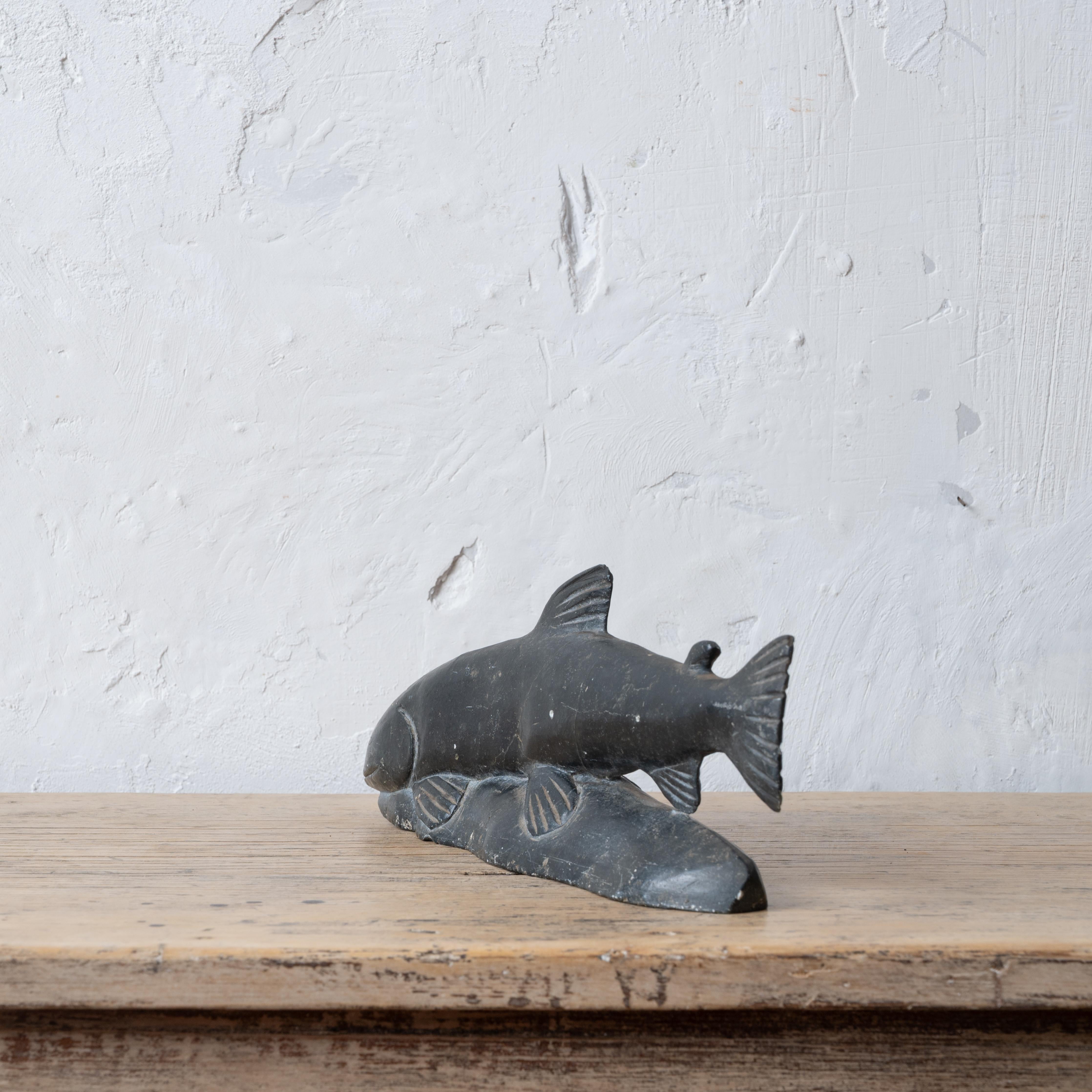 Josephine Nalukturuk Inuit Salmon Carving For Sale 3