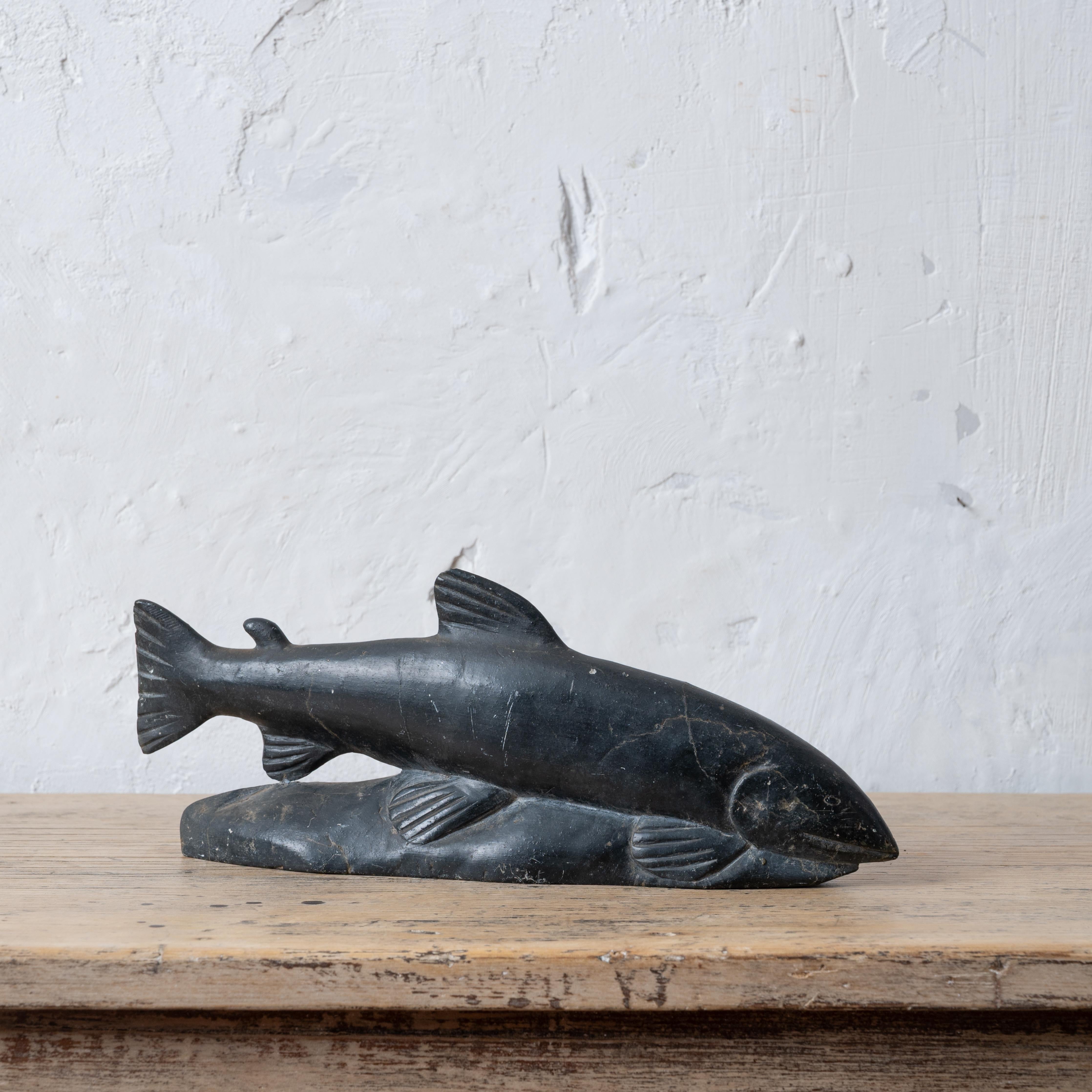 Josephine Nalukturuk Inuit Salmon Carving In Good Condition For Sale In Savannah, GA