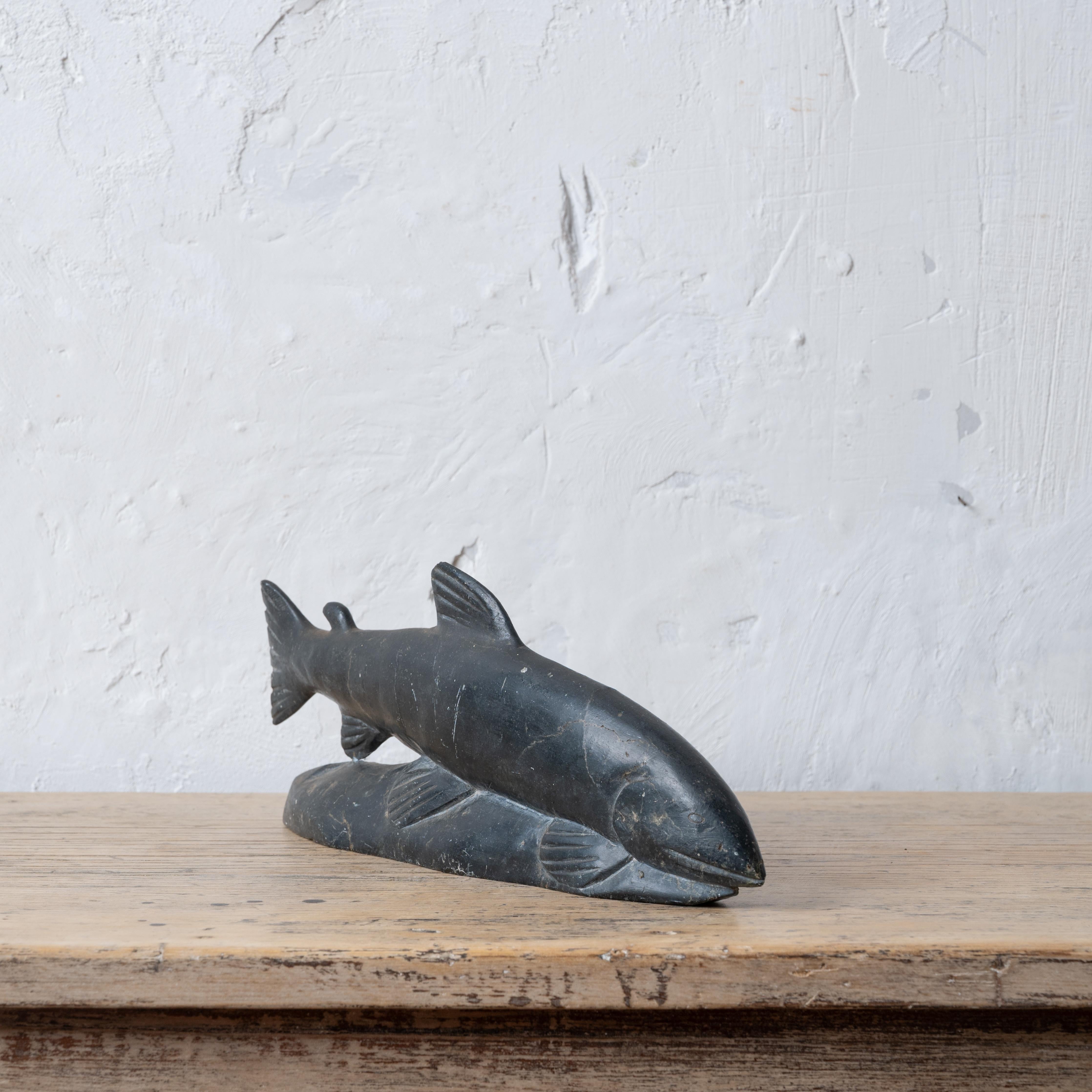Josephine Nalukturuk Inuit Salmon Carving For Sale 2