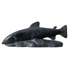 Josephine Nalukturuk Inuit Salmon Carving