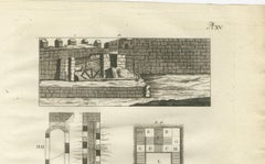 Joseph’s Well in the Citadel of Cairo – Section and Plan Engraving, Egypt 1776
