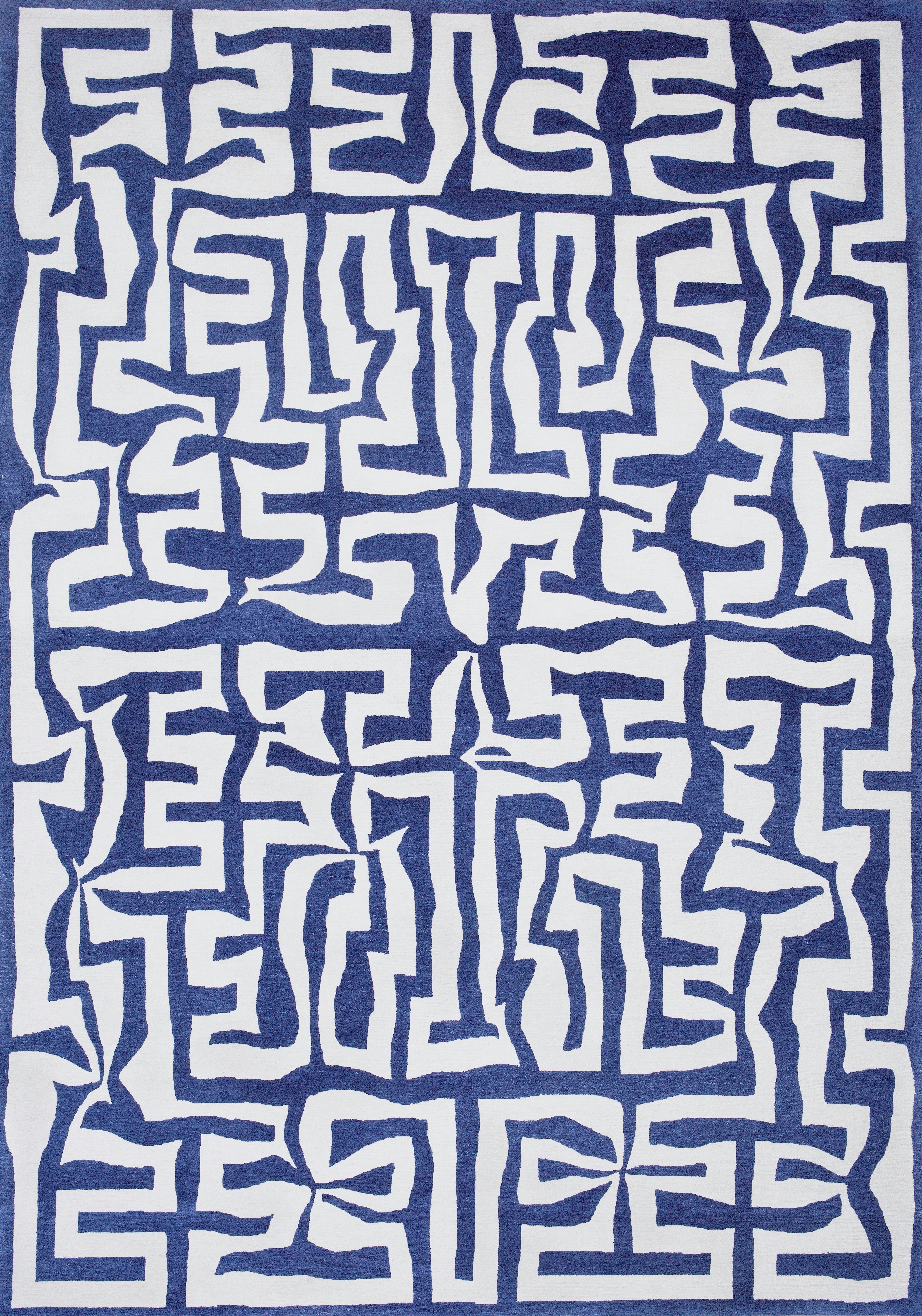 JOSE's MAZE by JEFF AIRD  Hand Knotted Rugs by Irish Designer For Sale