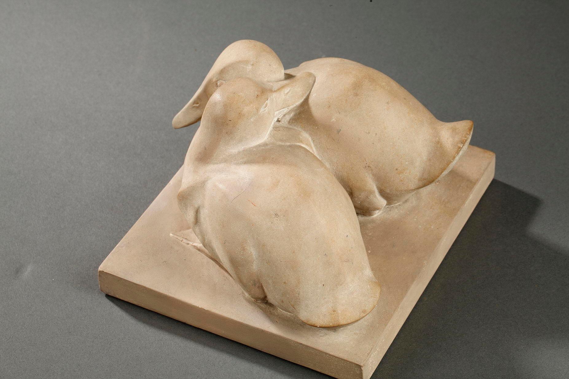 Ducks
by Josette HEBERT-COEFFIN (1906-1973)
 
Sculpture made in stone
signed on the base 