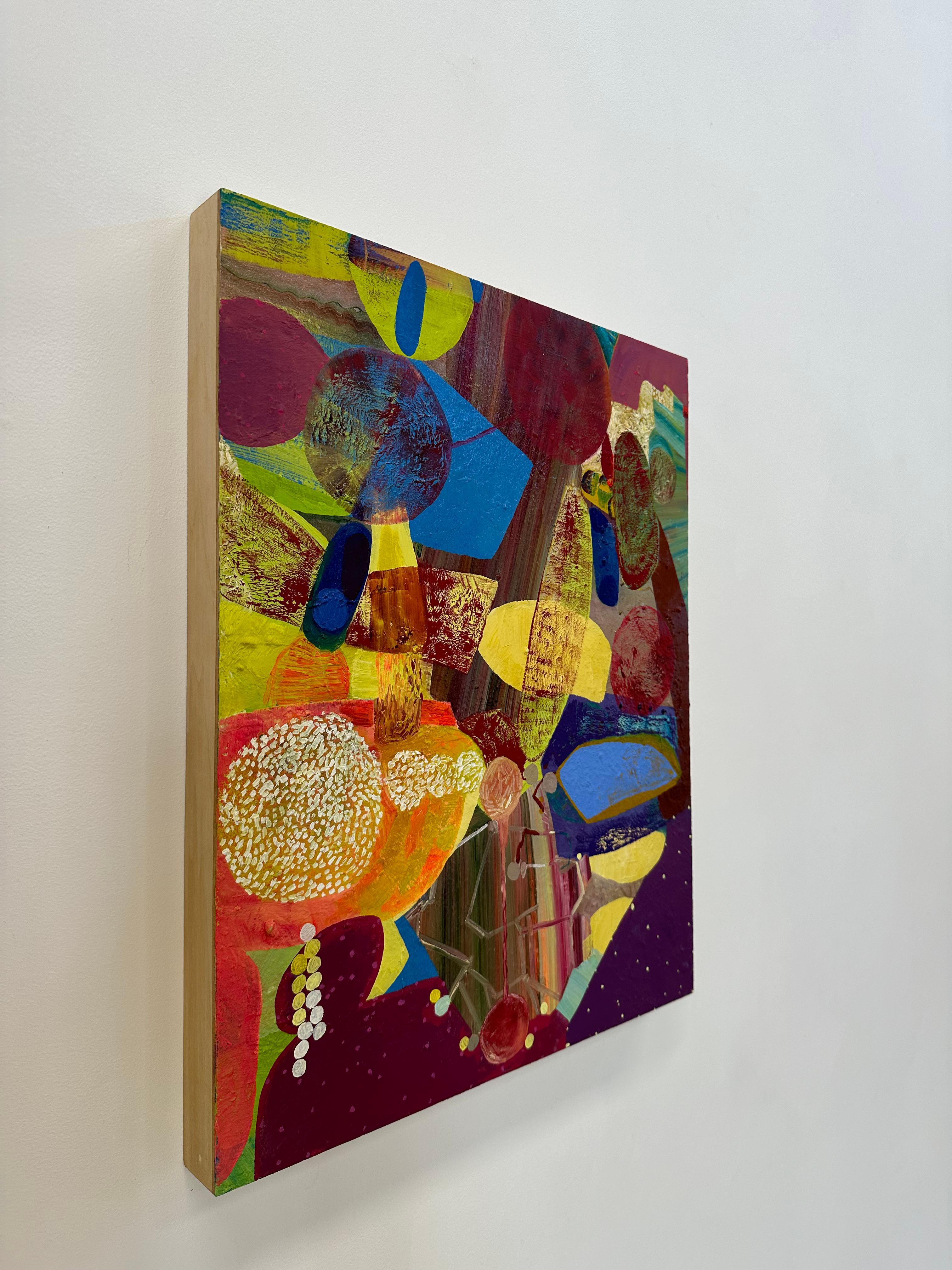 Early Bird - Contemporary Abstract Patterns Magenta Orange Yellow Violet Lilac For Sale 5