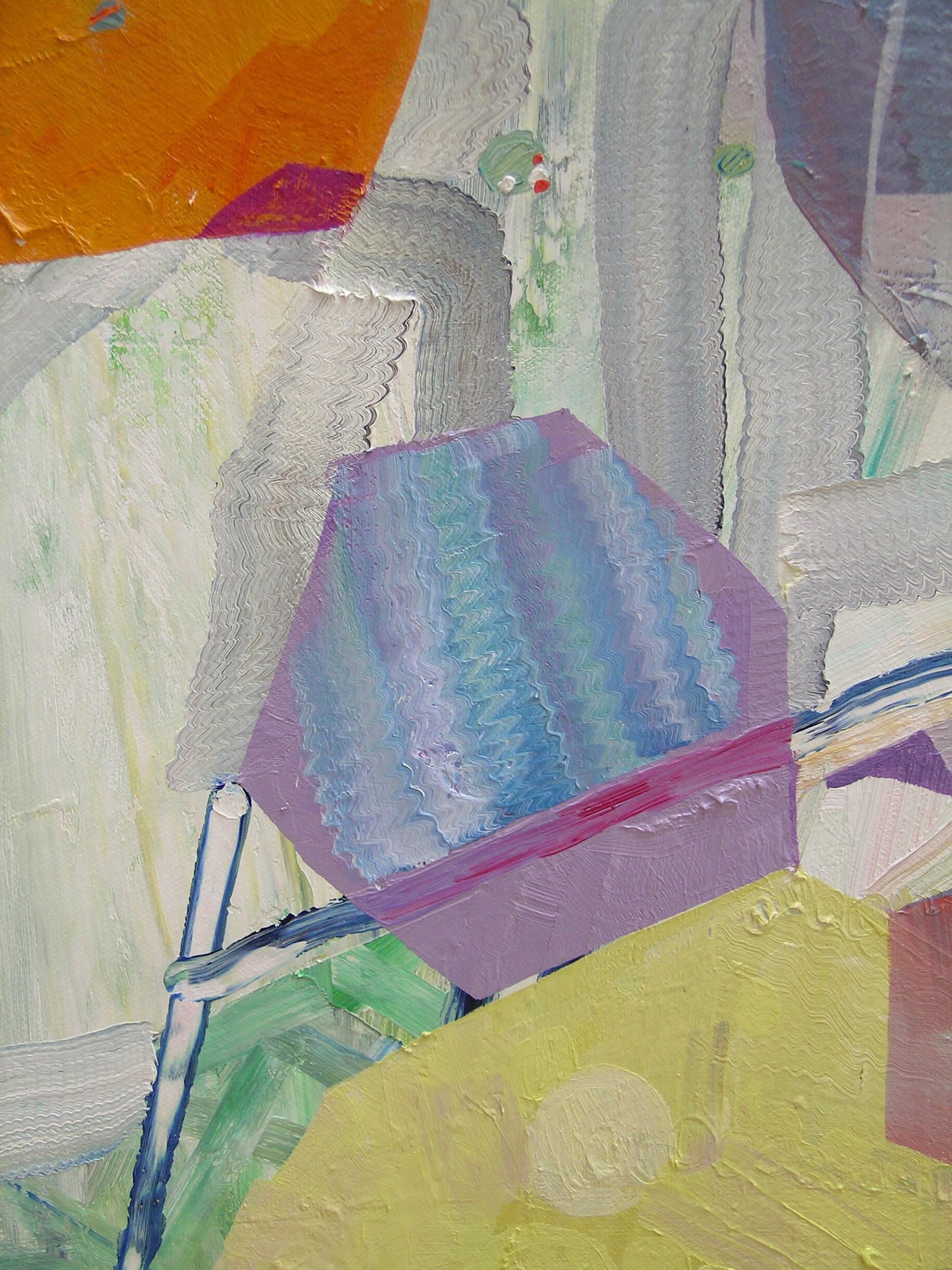 Lucky Number - Contemporain Orange Lilas Jaune Lavande Abstrait, 2023 en vente 1