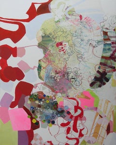 Say Yes - Abstract Red White Pink Lilac Burgundy Yellow Green Patterns, 2017