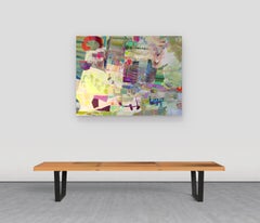 Yellow Fern Green - Contemporary Abstract Purple Mint Green Patterns, 2022