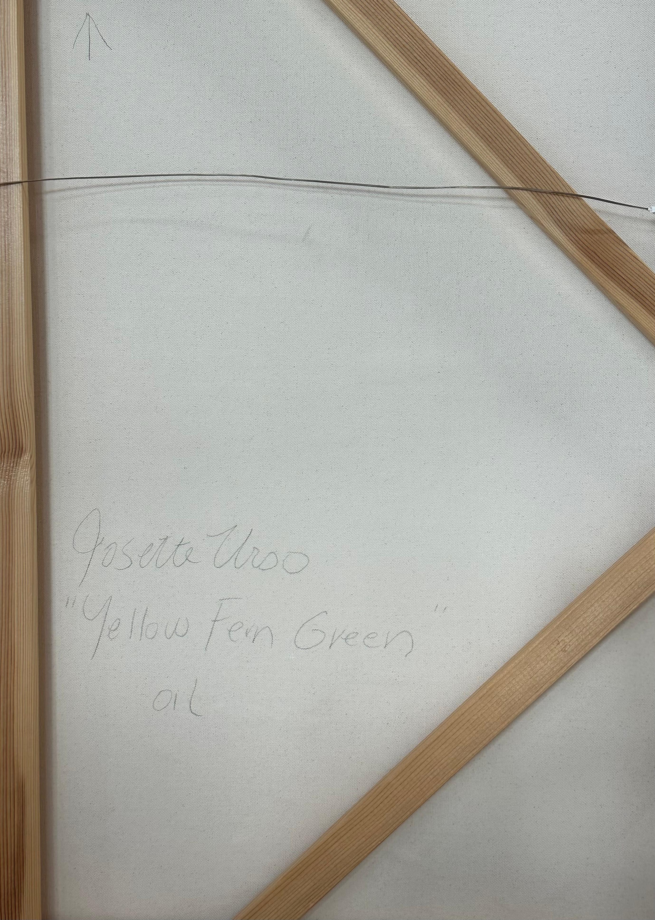 Yellow Fern Green - Contemporary Abstract Purple Mint Green Patterns, 2022 For Sale 5