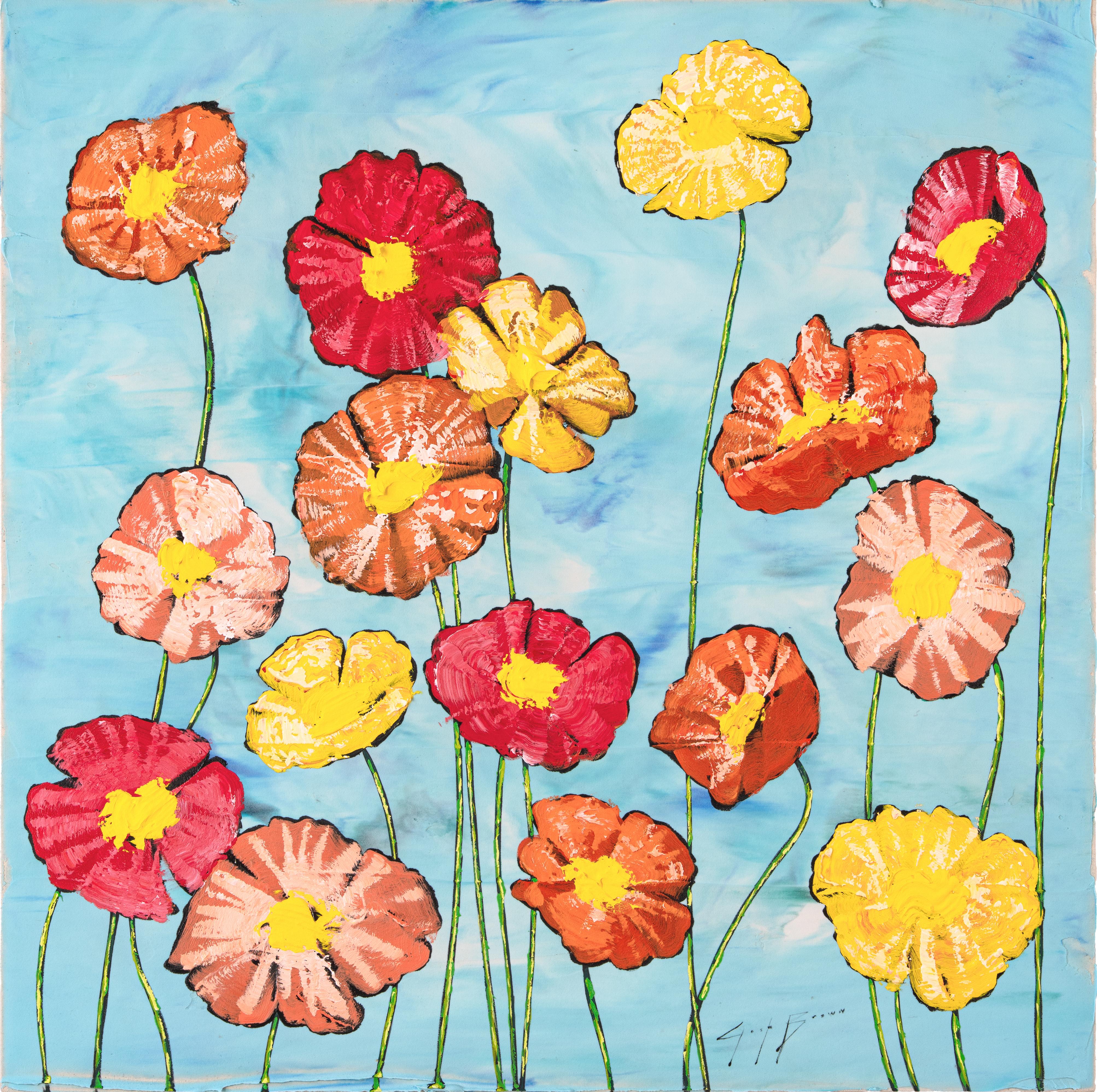 Brilliante Blumen am Himmel