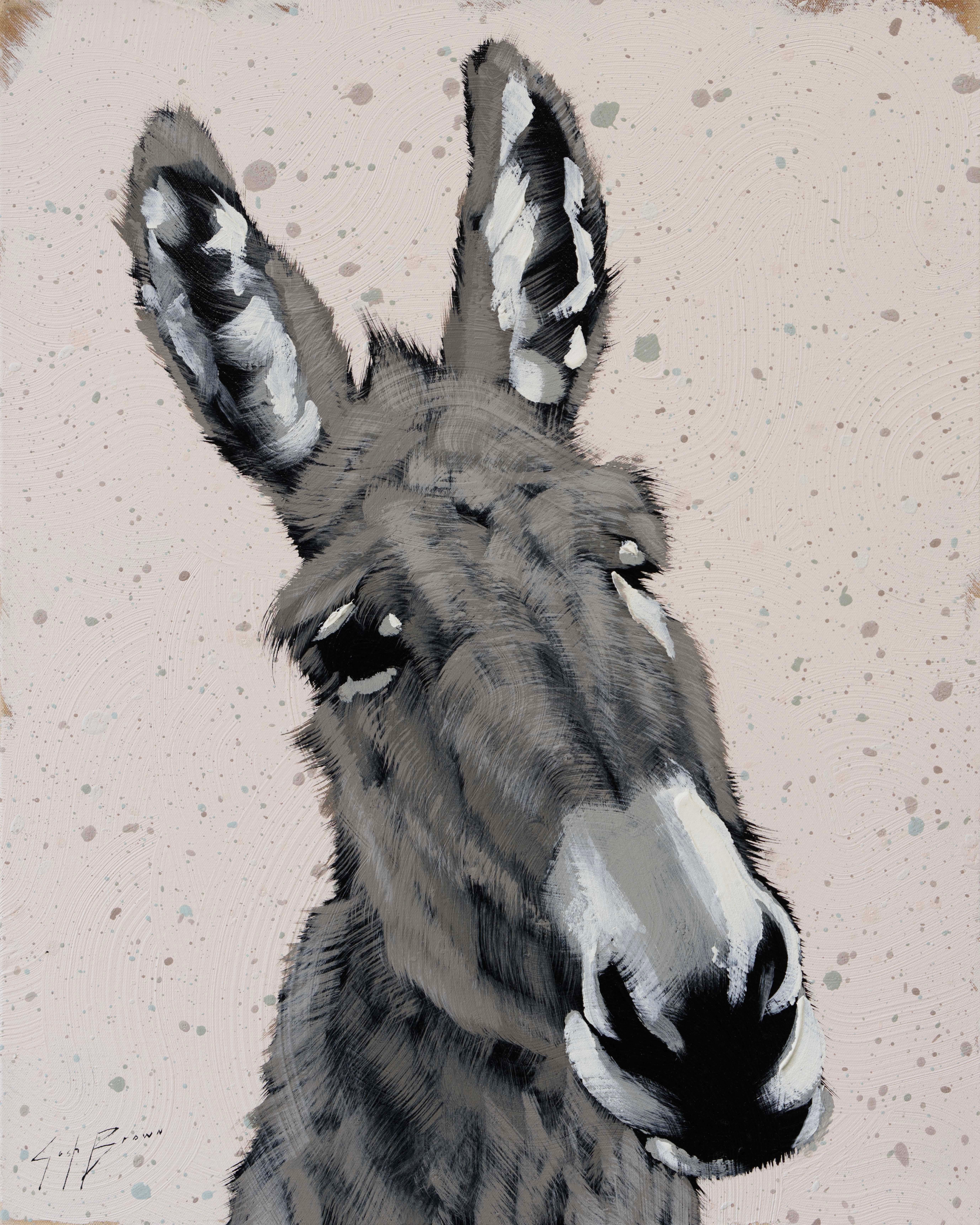 Esel auf Warm Grey Splash