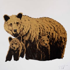 Orso d'oro e cuccioli