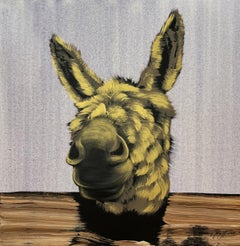 Gold Donkey on Purple Wash