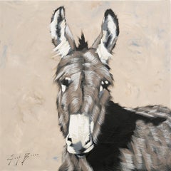 Grey Donkey on Grey Swirls