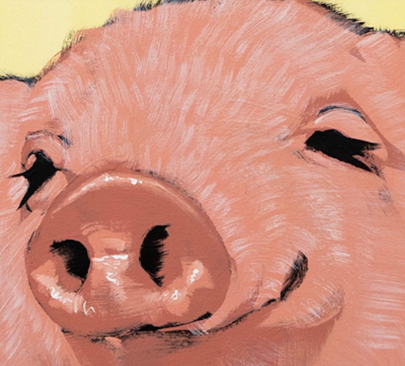 Happy Pig on Fence with Yellow By Josh Brown

Josh Brown has had a lifetime interest in creating art, most notably through his depiction of animals. He swiftly captures the mood of his subjects and brings the personality of each creature to life in