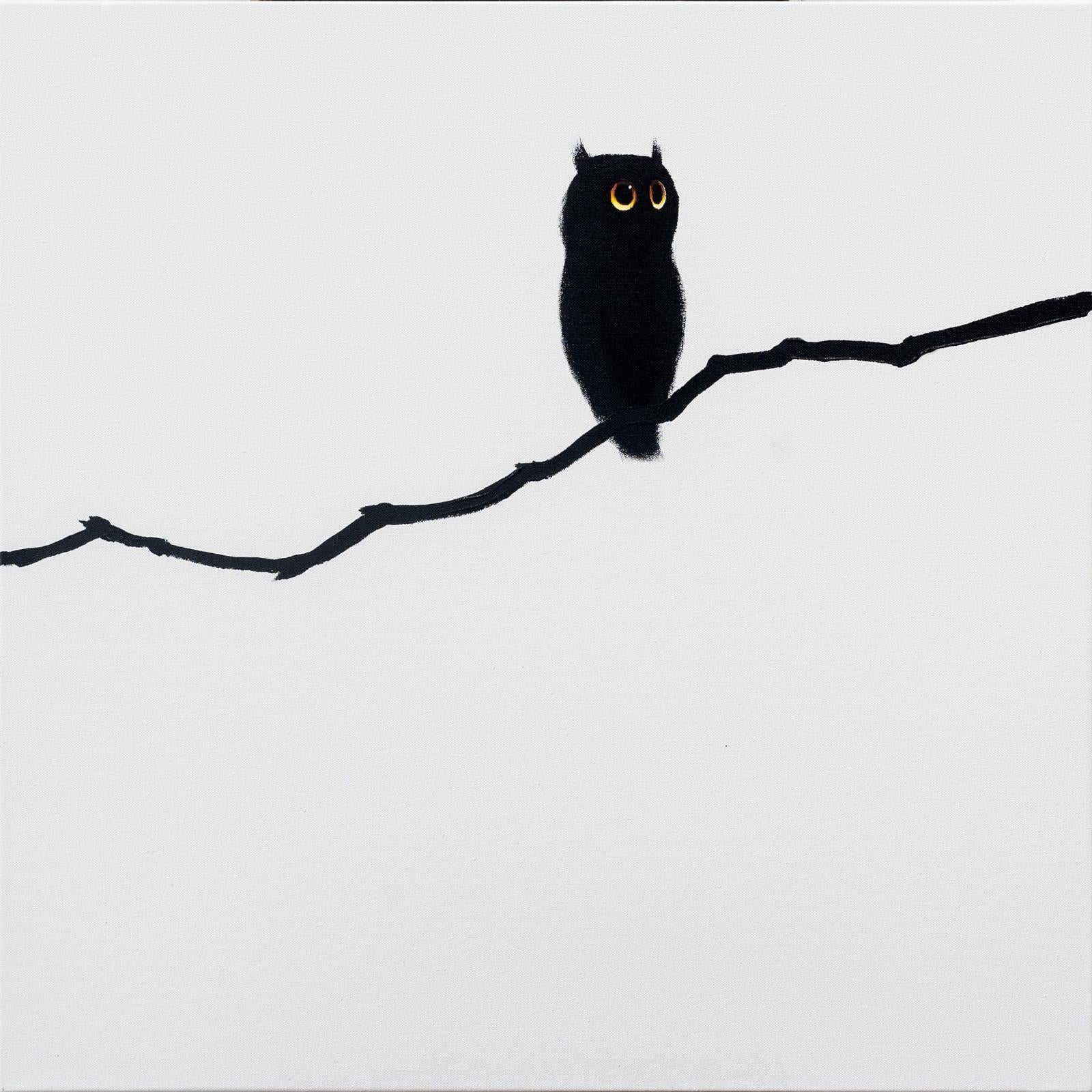 Owls On White 4 - Painting by Josh Brown