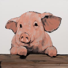 Silver-Haired Pig on White 2
