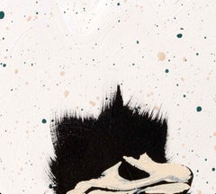 Three Light Green Ostrich on White Splash