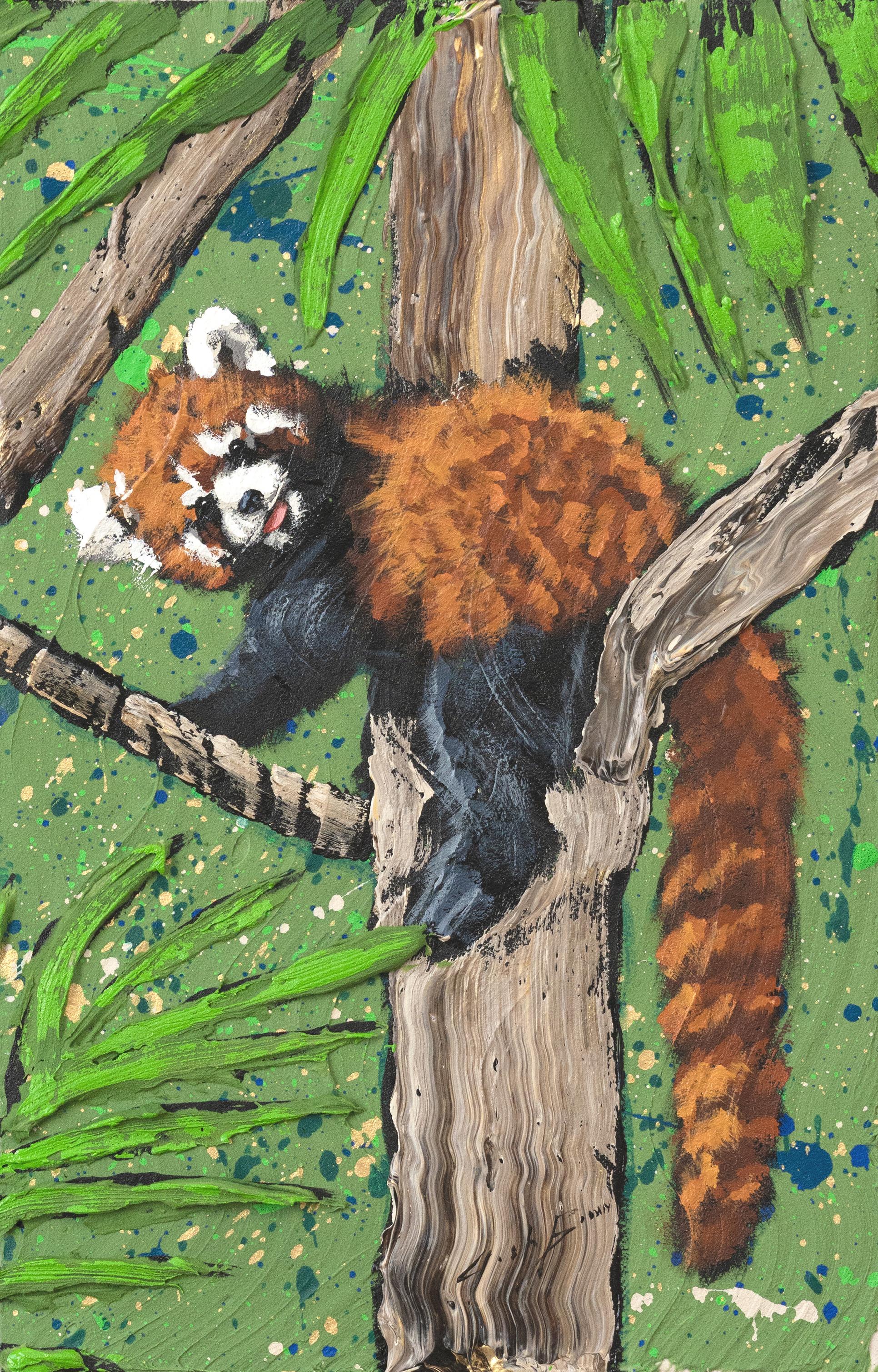 Josh Brown Animal Painting - Tree Tops - Red Panda