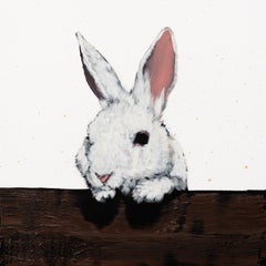 White Rabbit on Fence