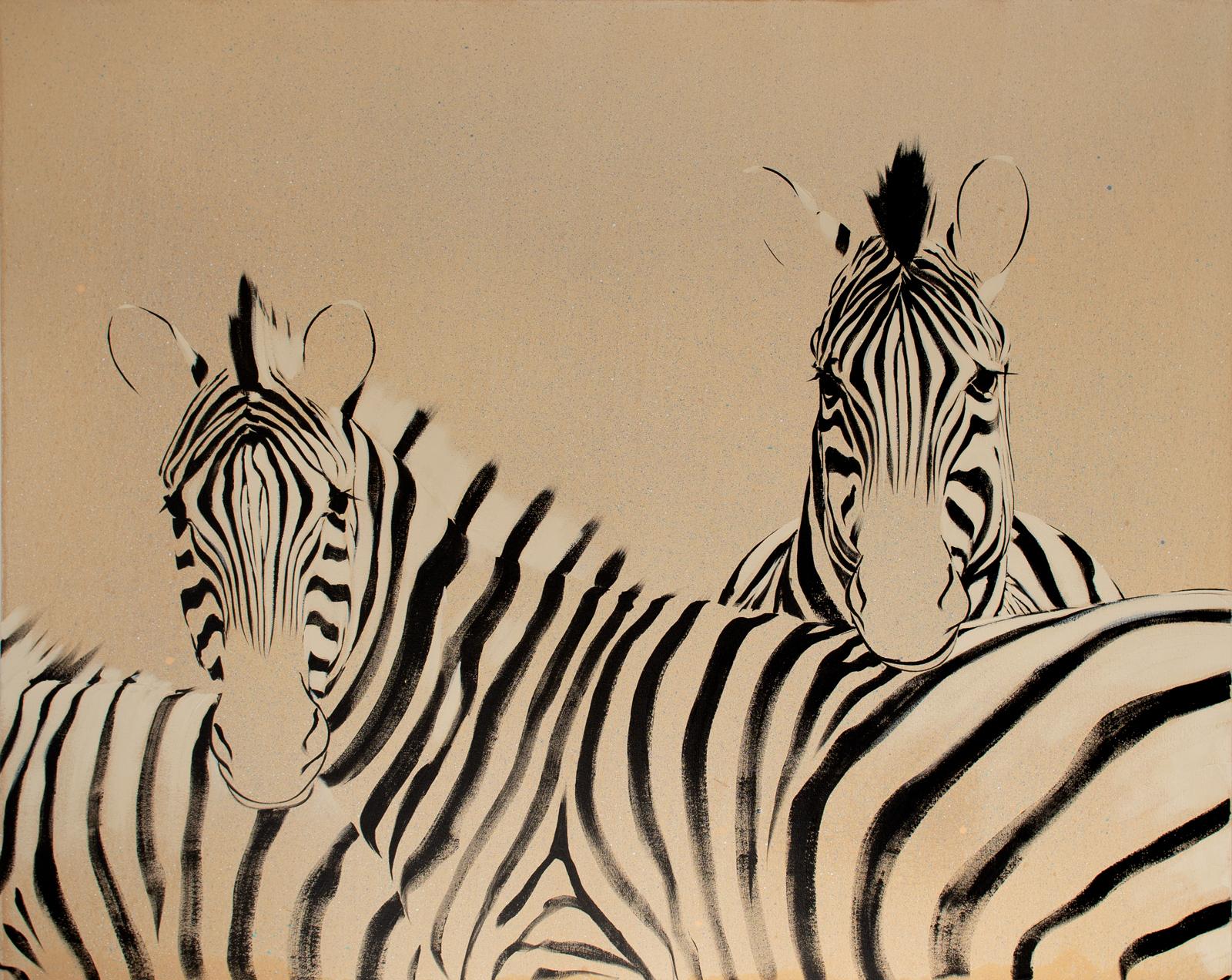 Zebra on Butter - Painting by Josh Brown
