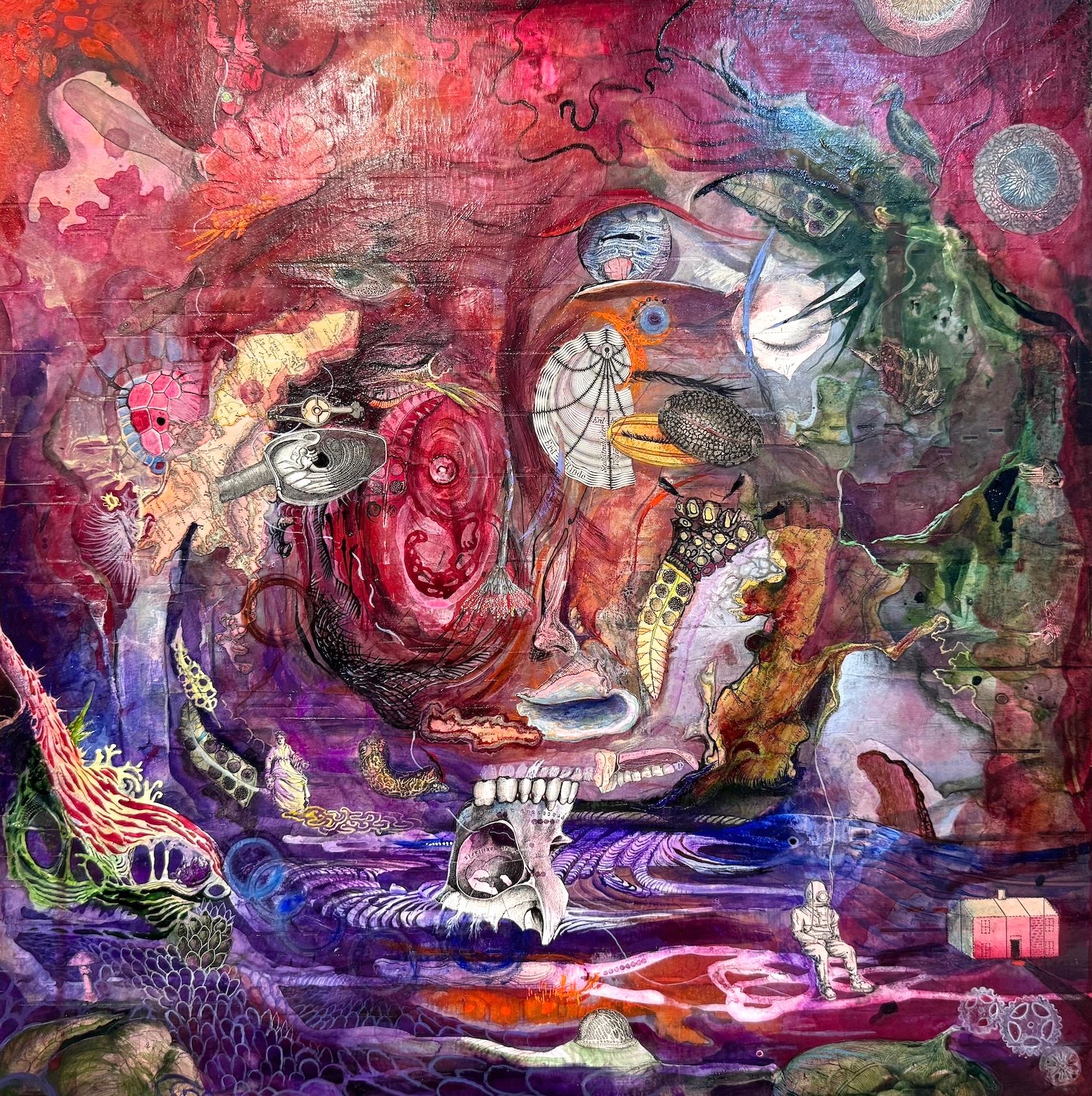 Être le noyau rouge - Mixed Media Art de Josh Dorman