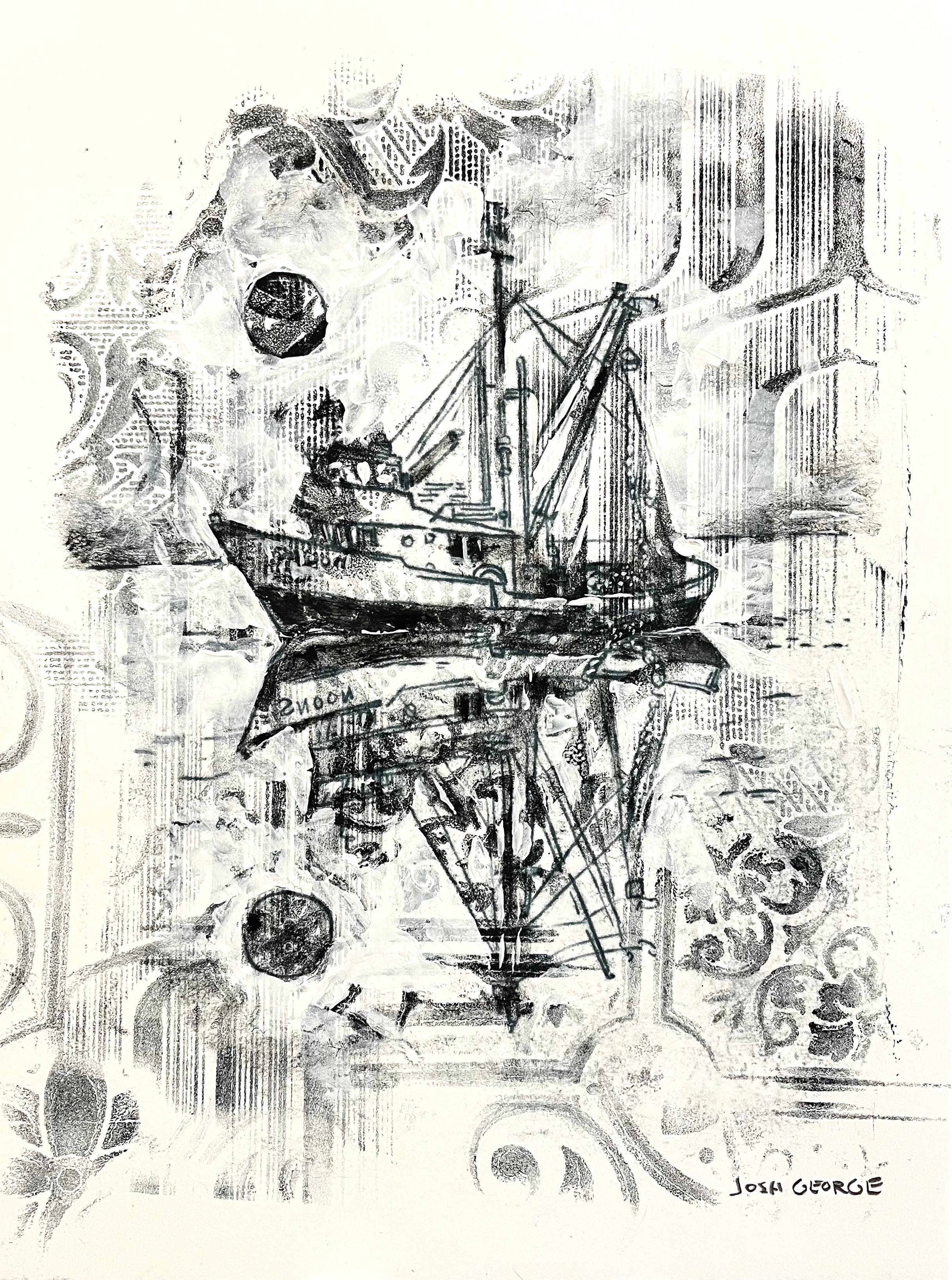 Barnacle Bills' Boot – Mixed Media Art von Josh George