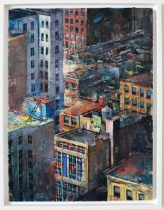 "Adventure Campaign" by Josh George, Mixed Media Painting, Cityscape