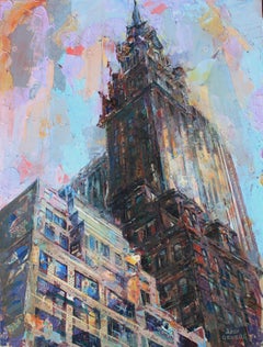 "Un búnker superior" de Josh George, Pintura en técnica mixta, Paisaje urbano colorido