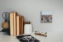 "Classic Strategy Board Game" - Contemporary Rooftop Cityscape Mixed Media, 2026