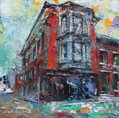 "Colosso d'angolo" di Josh George, pittura a tecnica mista