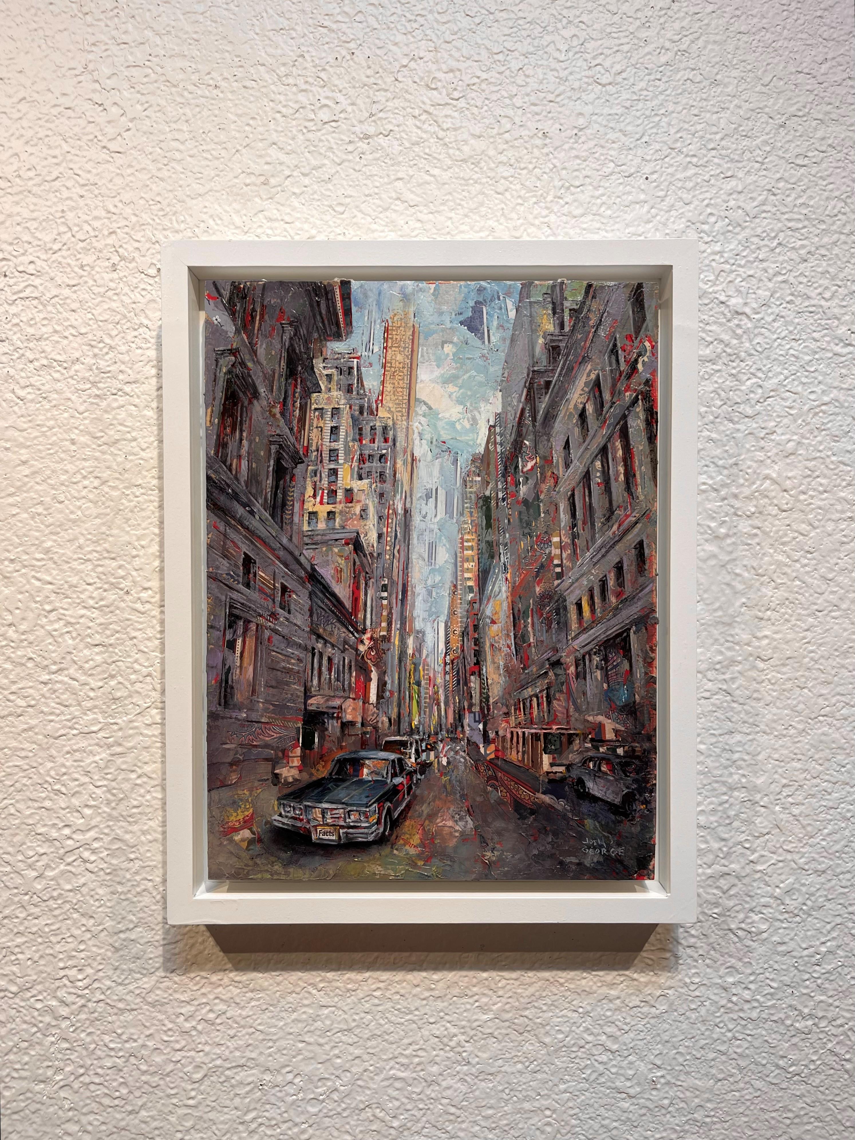 „Only a Cadillac Will Do“ von Josh George, Gemälde in Mischtechnik, Stadtlandschaft im Angebot 2