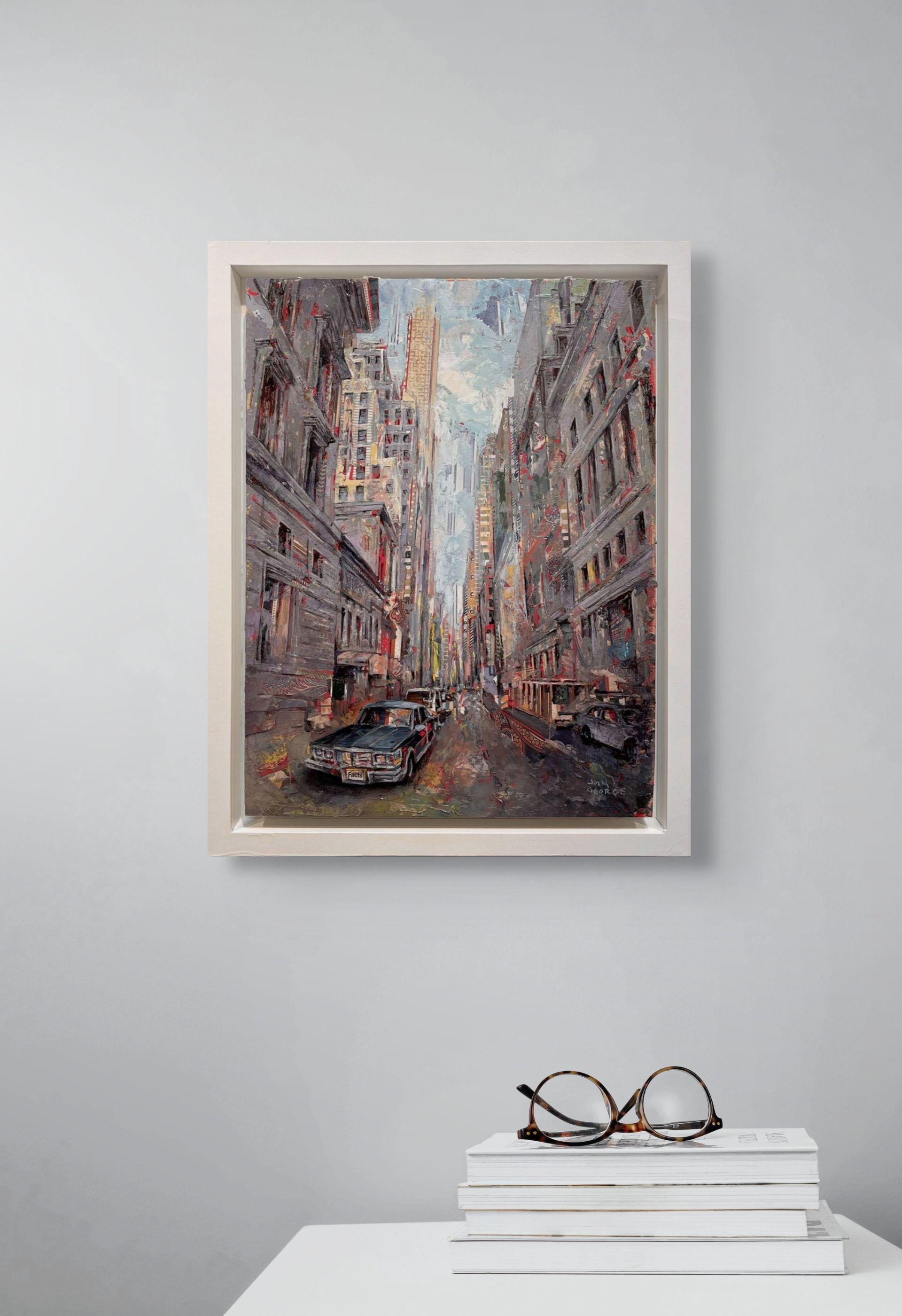 „Only a Cadillac Will Do“ von Josh George, Gemälde in Mischtechnik, Stadtlandschaft im Angebot 5
