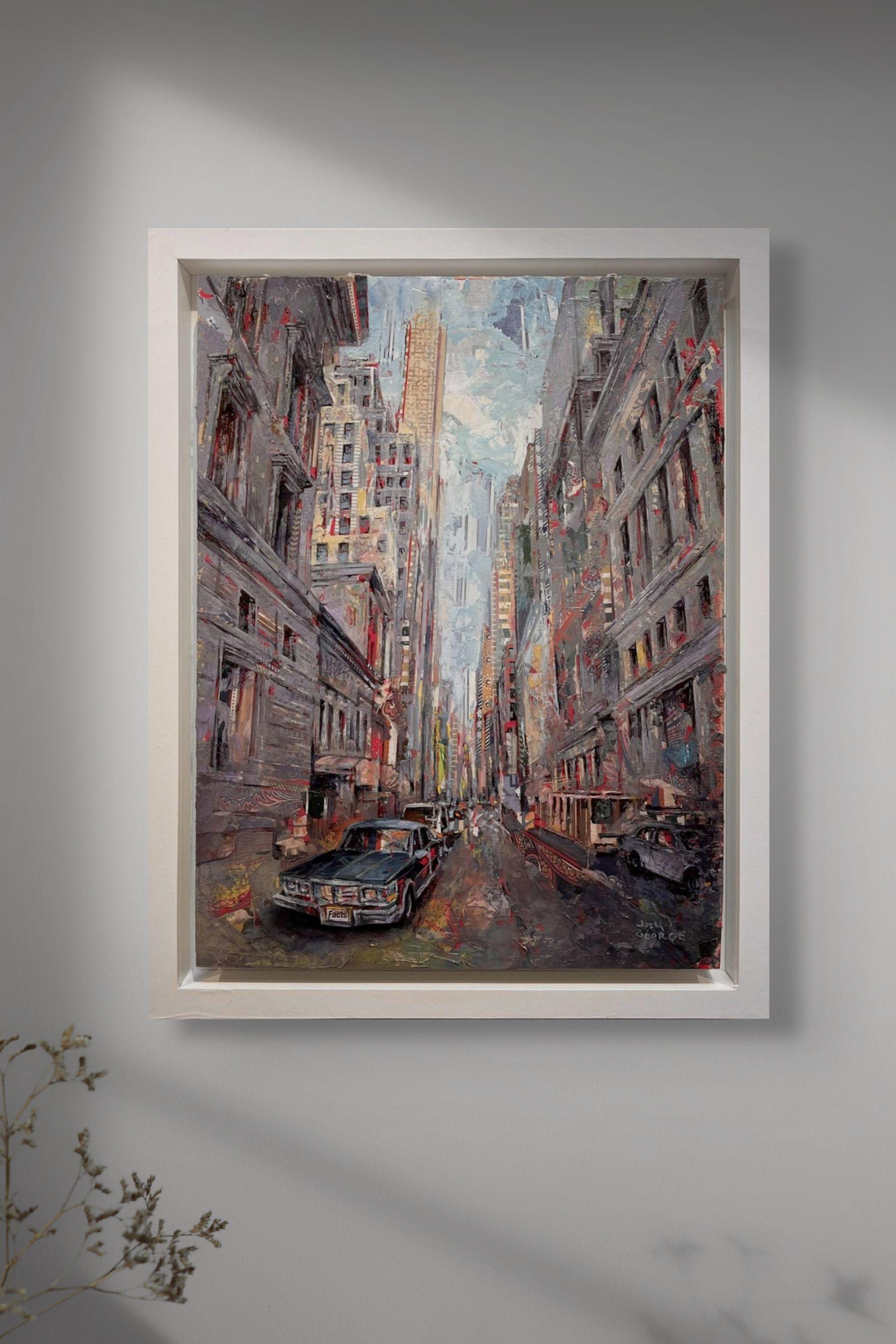 „Only a Cadillac Will Do“ von Josh George, Gemälde in Mischtechnik, Stadtlandschaft im Angebot 7