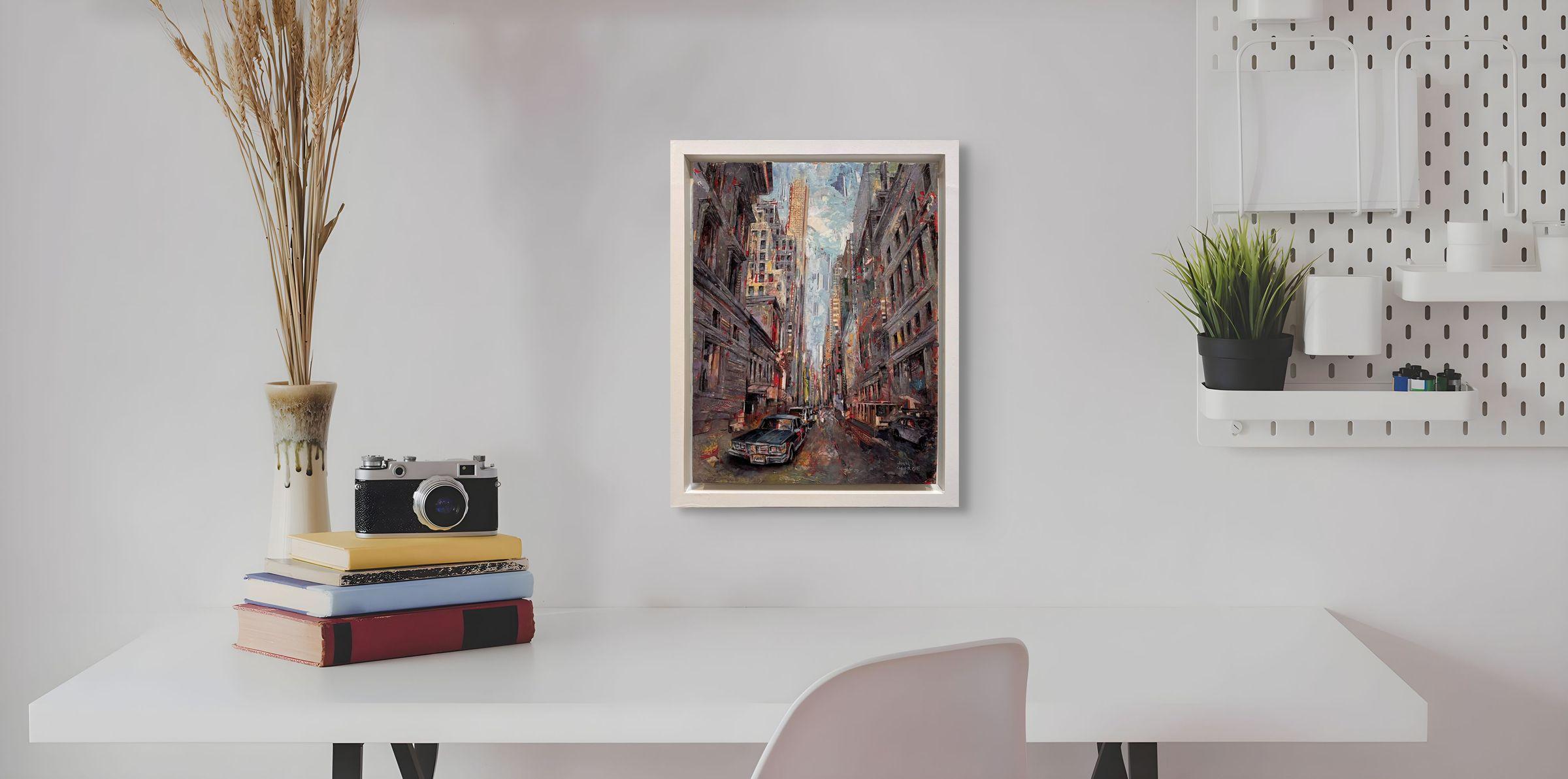 „Only a Cadillac Will Do“ von Josh George, Gemälde in Mischtechnik, Stadtlandschaft im Angebot 8